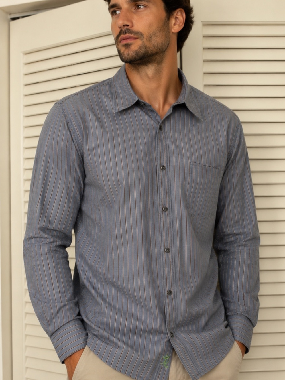 BOSS Hugo Boss Orange Label Men’s Striped Button-Down Shirt XL